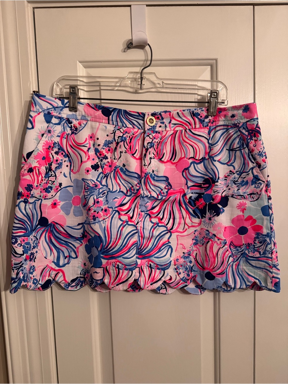 Lilly Pulitzer Colette Skort Make a Splash Prosecco Pink Size 12